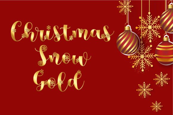 Christmas Snow Gold: A Premium Color Font for Elegant Web Design