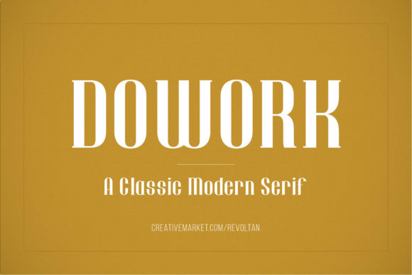 Dowork Typeface: Elevating Editorial Design with Elegant Serifs