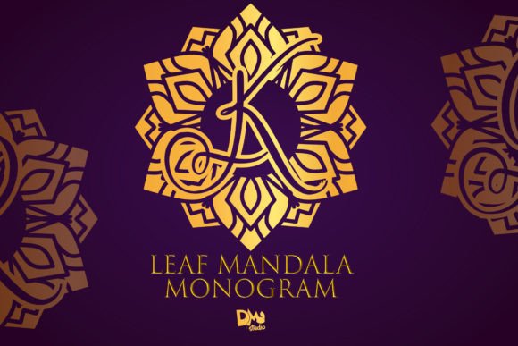 Elevate Your Crafts with the Leaf Mandala Monogram Typeface