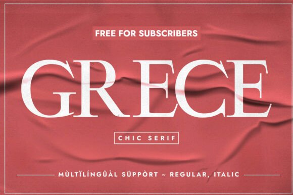 Grece: The Elegant Serif Typeface for Modern Brand Identity