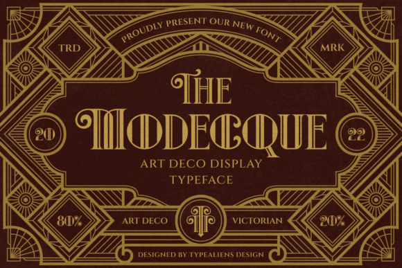 Modecque: The Victorian Art Deco Typeface for Bold Campaigns